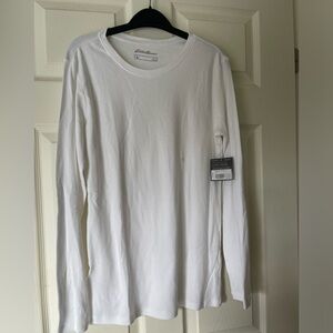 Eddie Bauer white long sleeve NWT Large